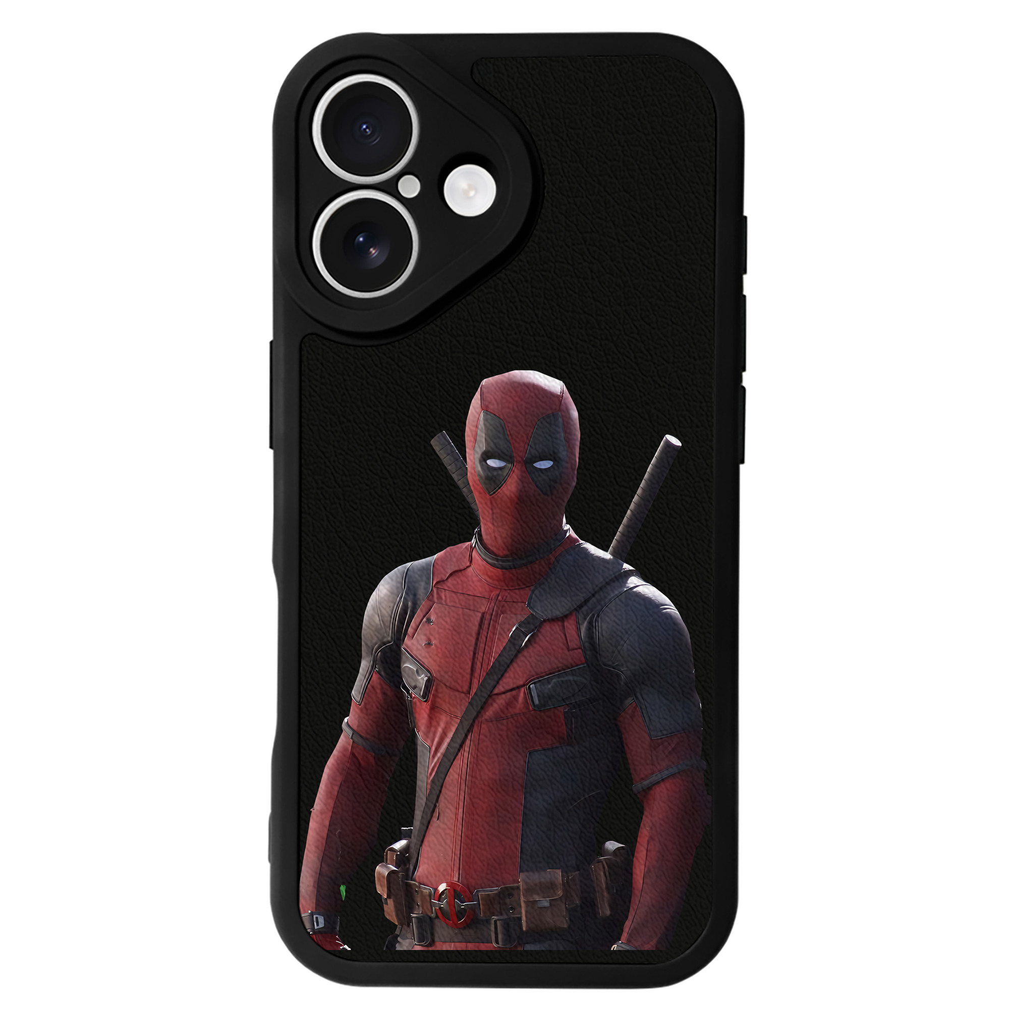 （画像用） Deadpool デッドプール 【iPhone 16シリーズ対応】シリコンスマホケース（レザー調） 材質：シリコン